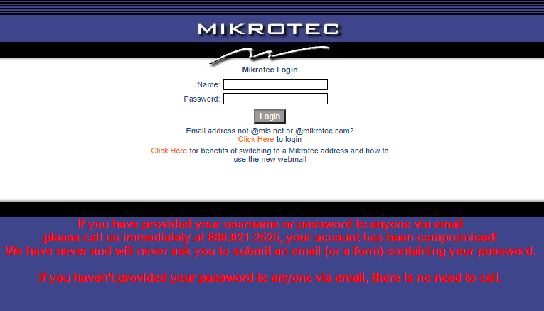 Mikrotec Webmail