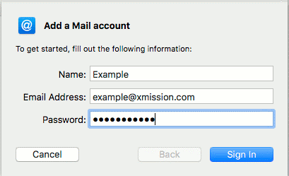 SET UP XMISSION WEBMAIL ON MAC 2