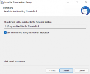 Setting Thunderbird step 3