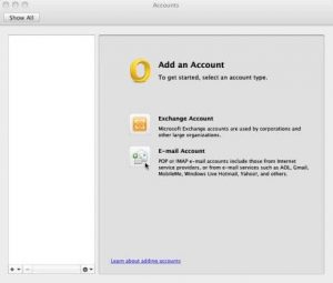 Setting up on Outlook 2011 for Mac