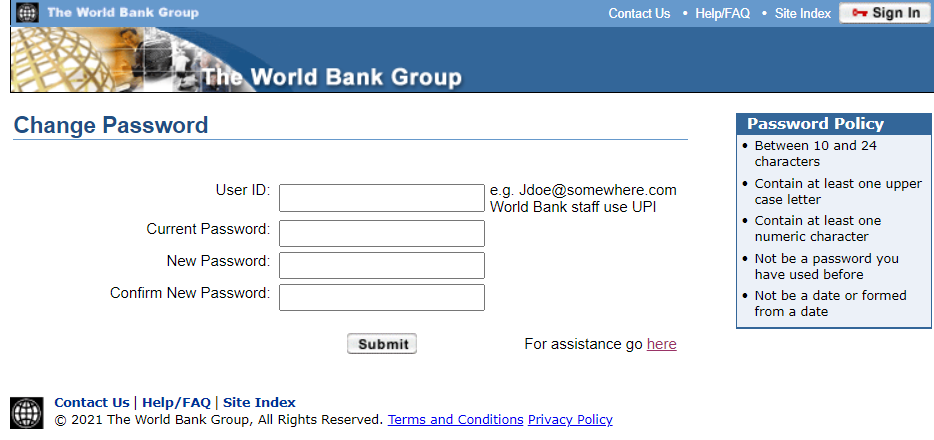 World Bank Webmail Forgot Password 2