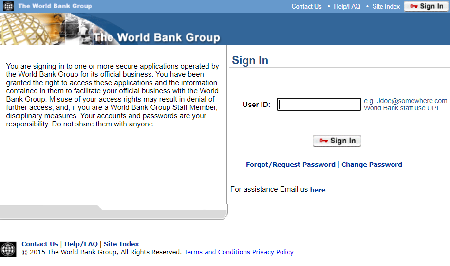 World Bank Webmail Forgot Password