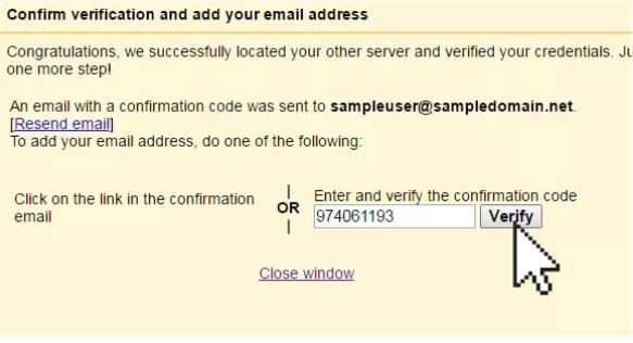 email verification