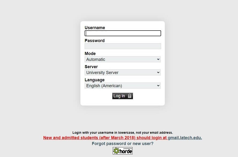 latech webmail login page