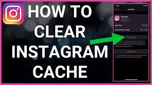 how to clear the cache on Instagram