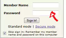 Fill in your password