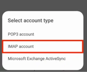 Select IMAP Account