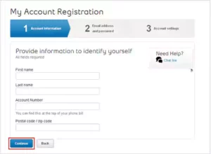 My Account Registration