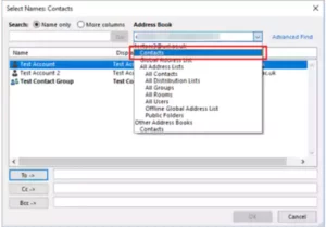 Select Contacts under Address Book
