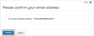 confirm your email address