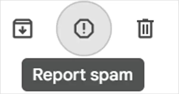 Instructions to report email as spam