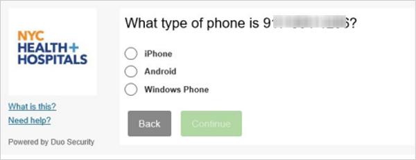 choose your device type and click on Continues