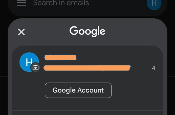 Manage your Google account
