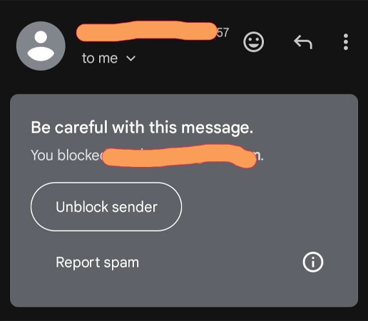 Unblock senders