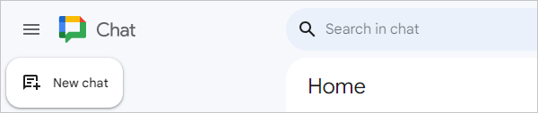 search bar of Google Chats