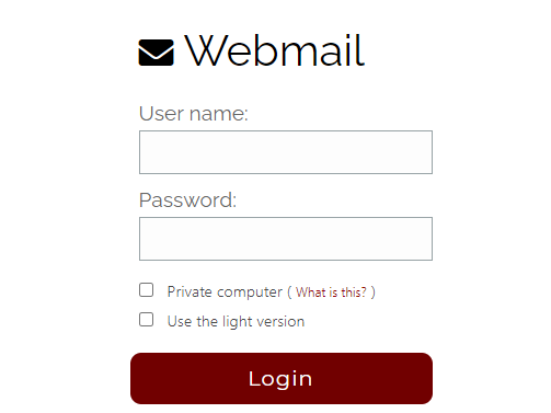 OUHSC Webmail login page